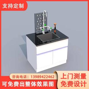 钢木实验台全钢边台工作台中央台边台化验台全钢操作台实验室防腐