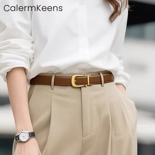 CalermKeens真皮皮带女士2026