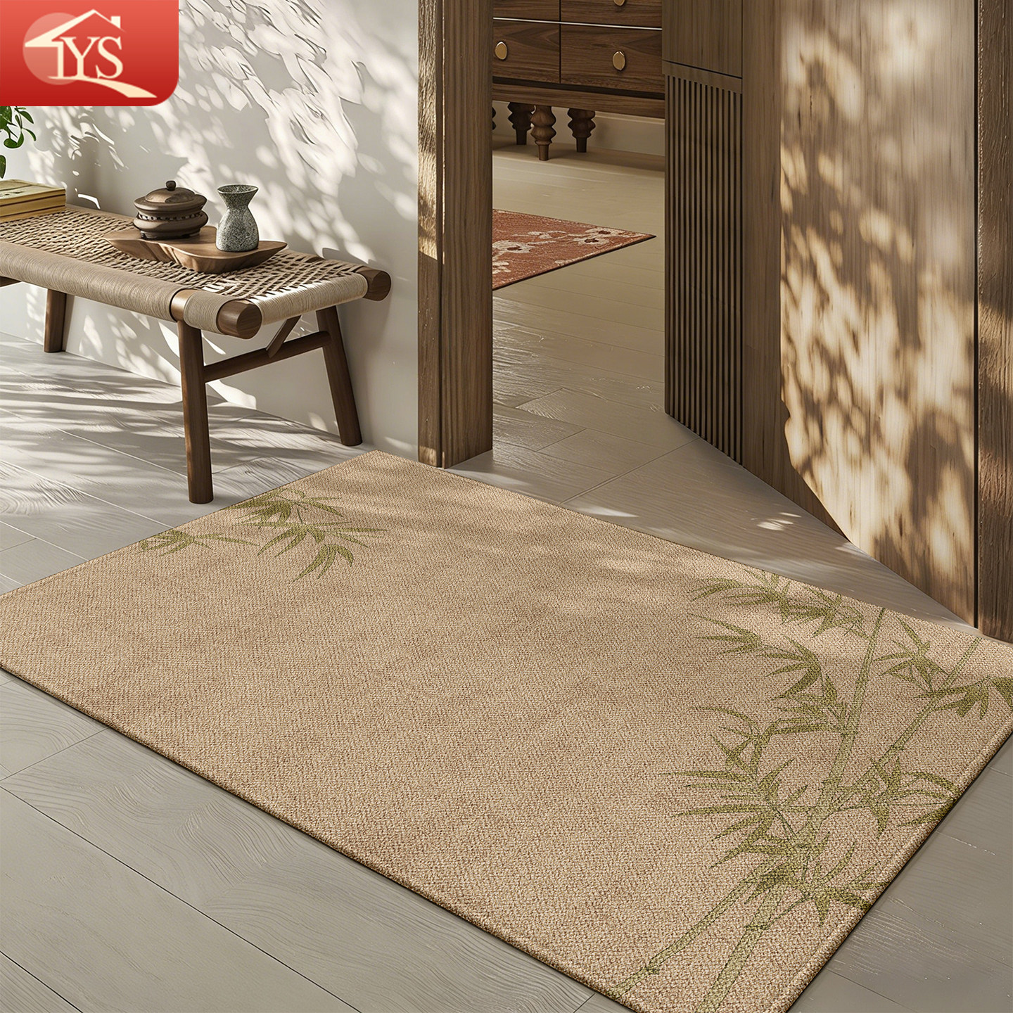 复古中式入户门地垫家用进门耐脏脚垫门口防滑高级门垫可定制地毯,居家布艺,入户地垫,淘宝优惠券,粉丝福利购,淘宝优惠卷