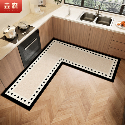 厨房地垫防滑防油专用硅藻泥吸水垫2025新款l型地毯脚垫可擦免洗