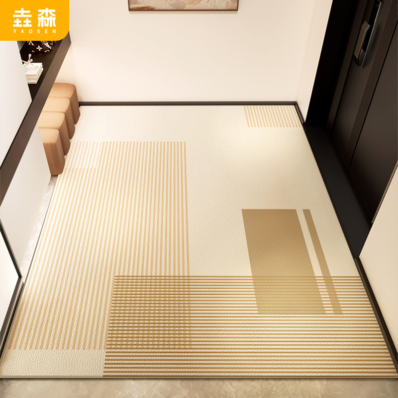 pvc入户门地垫免洗耐家用门口新款皮革防滑脚垫入门地毯门垫高级