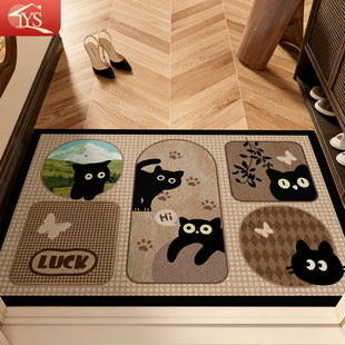 卡通猫咪入户地垫家用防滑脚垫进门地毯可爱动物图案门垫