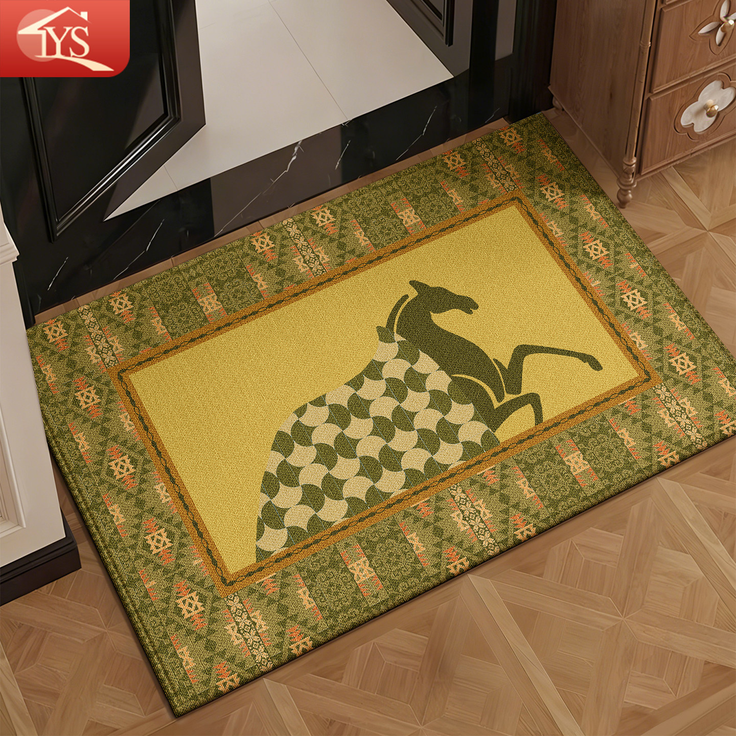 2026新款马年地垫入户门垫喜庆红色门口地毯进门新年脚垫防滑门垫,居家布艺,入户地垫,淘宝优惠券,粉丝福利购,淘宝优惠卷