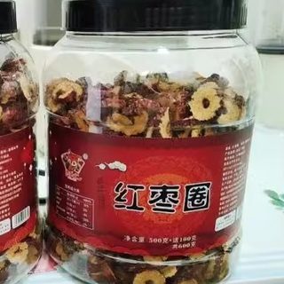 蛮大仁红枣片600g罐装无核红枣圈新货枣干货即食脆片泡茶泡水新疆