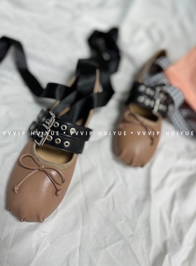 vvvip'' 超甜 经典绑带芭蕾舞鞋女 蝴蝶结平底单鞋 羊皮玛丽珍鞋