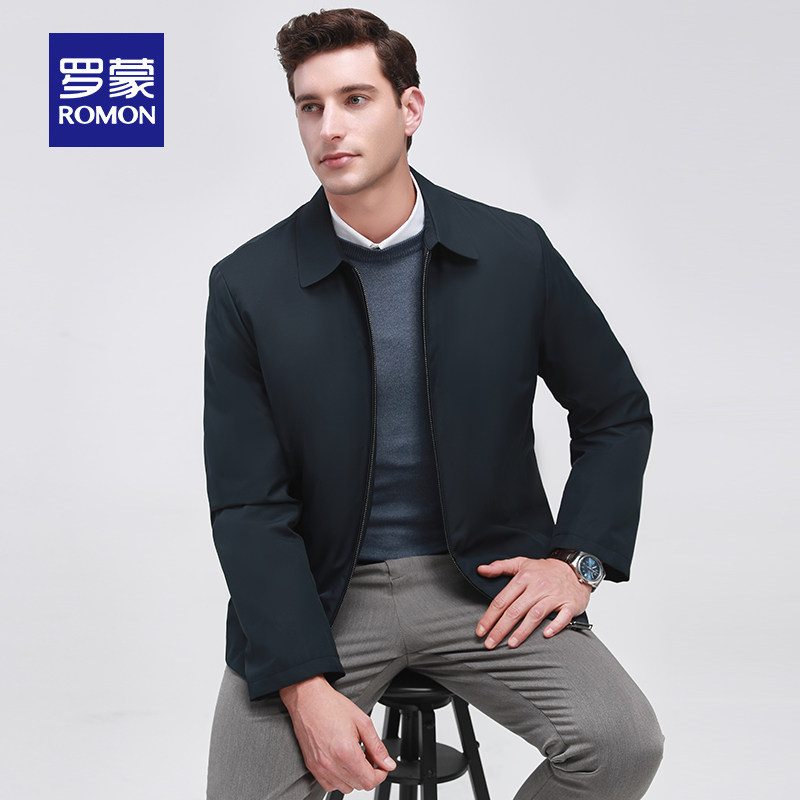 【可拆卸内胆】罗蒙鹅绒羽绒服男干部服秋冬季爸爸装休闲夹克外套高性价比高么？