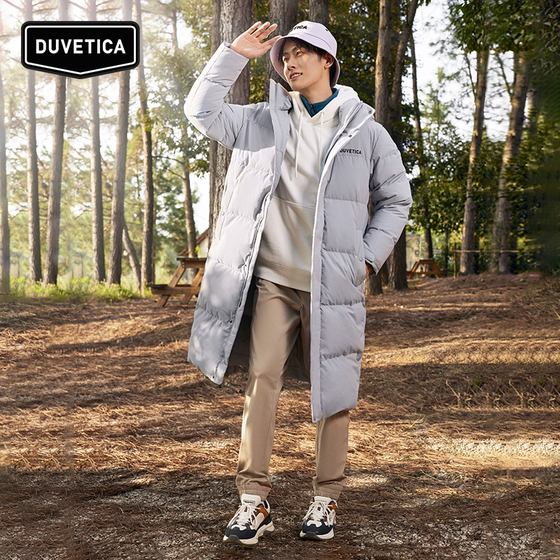 DUVETICA男士长款羽绒服