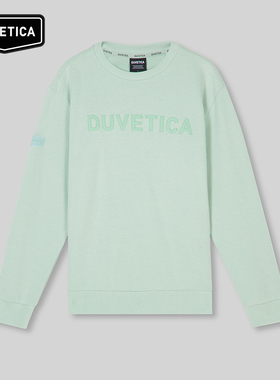 DUVETICA 春季情侣户外休闲运动刺绣套头圆领卫衣宽松 VXMTA0141