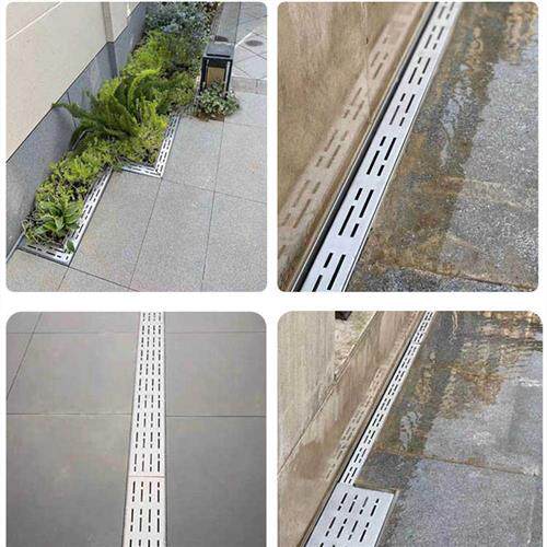 露台不锈钢排水槽阳台排水沟u形槽厨房下水道盖板迷你排水沟u型槽