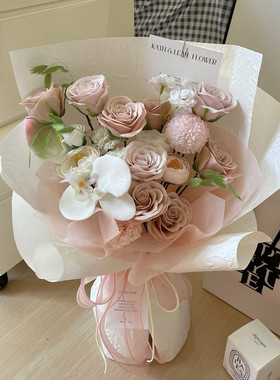 永生花仿真玫瑰混搭花束香皂花