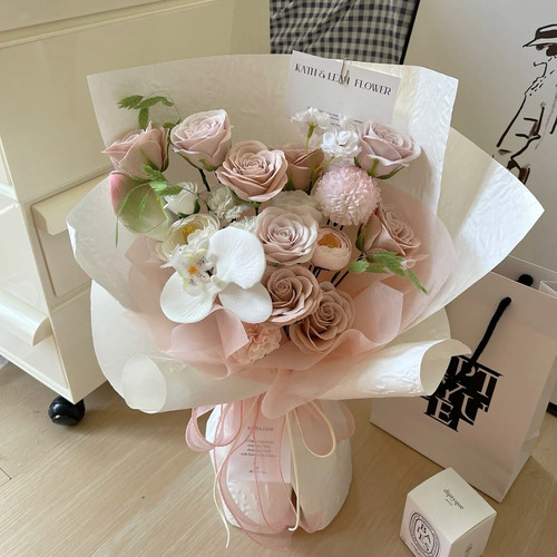 永生花仿真玫瑰混搭花束香皂花