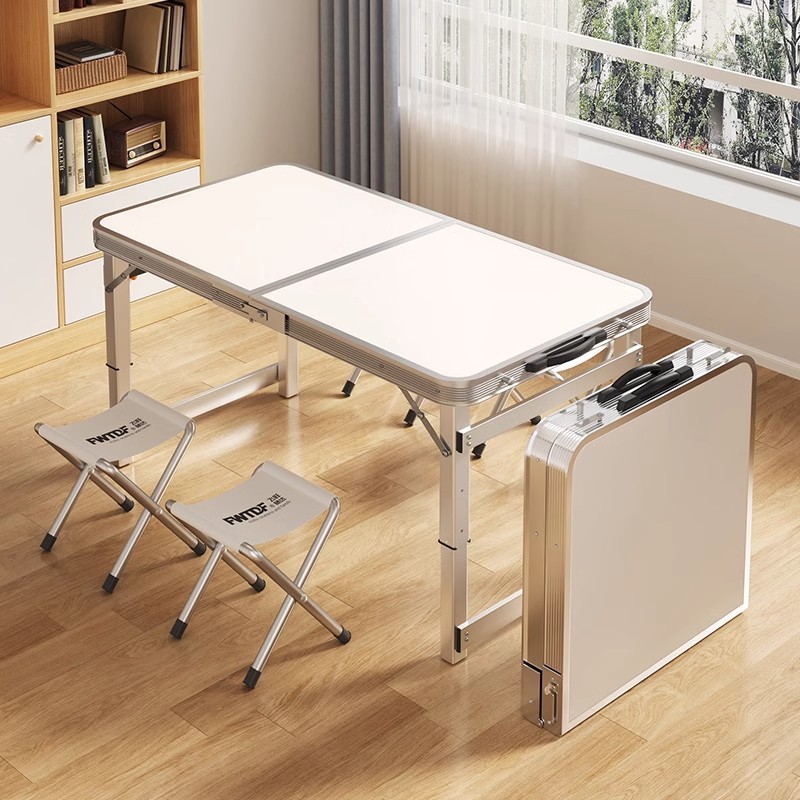 户外折叠桌餐桌专用可携式铝合金可升降桌子露营桌椅地摊收纳夜市