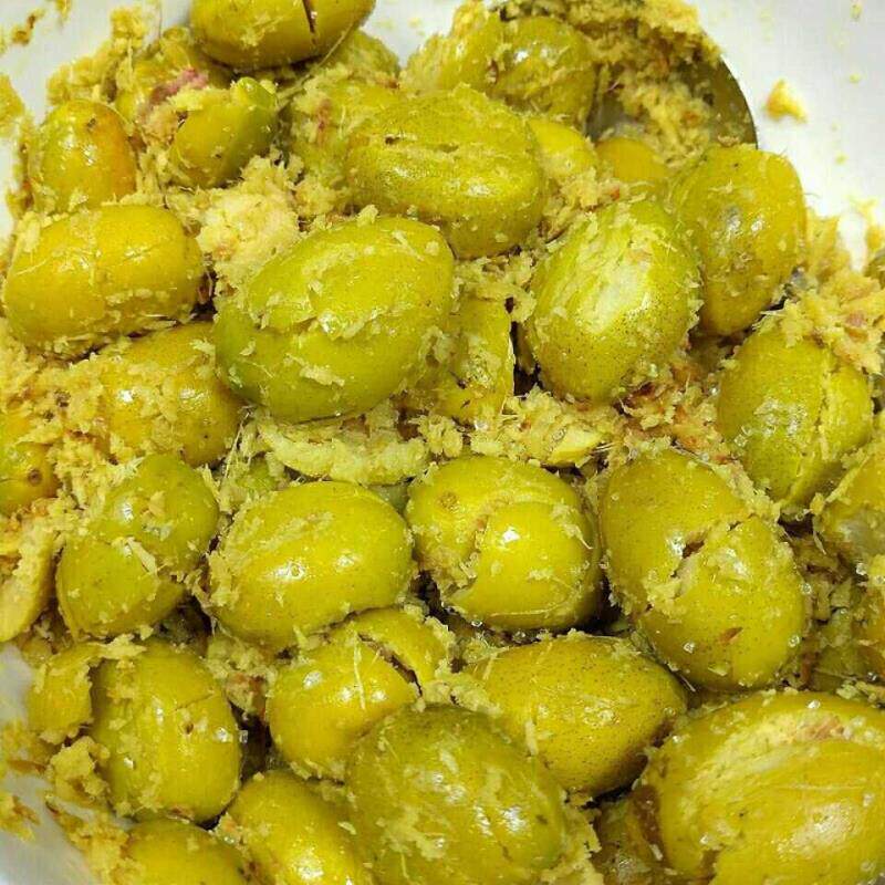 南姜橄榄潮汕特产新鲜青橄榄无添加零食开胃休闲食品南姜橄榄糁