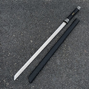 龙泉唐横刀刀剑轨道钢一体龙骨冷兵器摆件户外防身工艺品未开刃