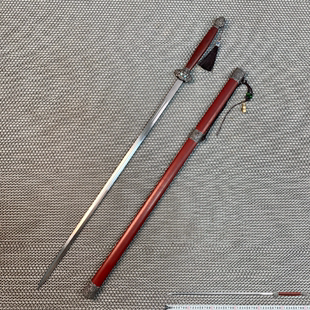 永乐细剑 高锰钢一体龙骨龙凤檀户外防身冷兵器收藏摆件未开刃