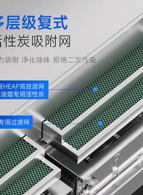 商用抽烟净无化油一体IIX机器免管道低空排放烟管油烟净化一体式