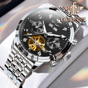 官方专卖店全自动机械表镂空多功能正品 瑞士认证防水十大 手表男士