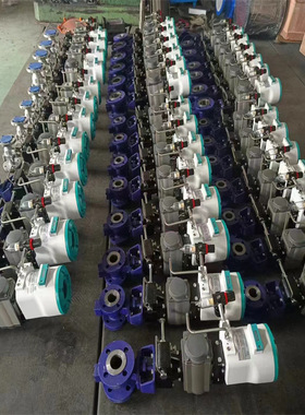 Q641H-16C DN50单双作用气动法兰铸钢不锈钢三通球阀-供应