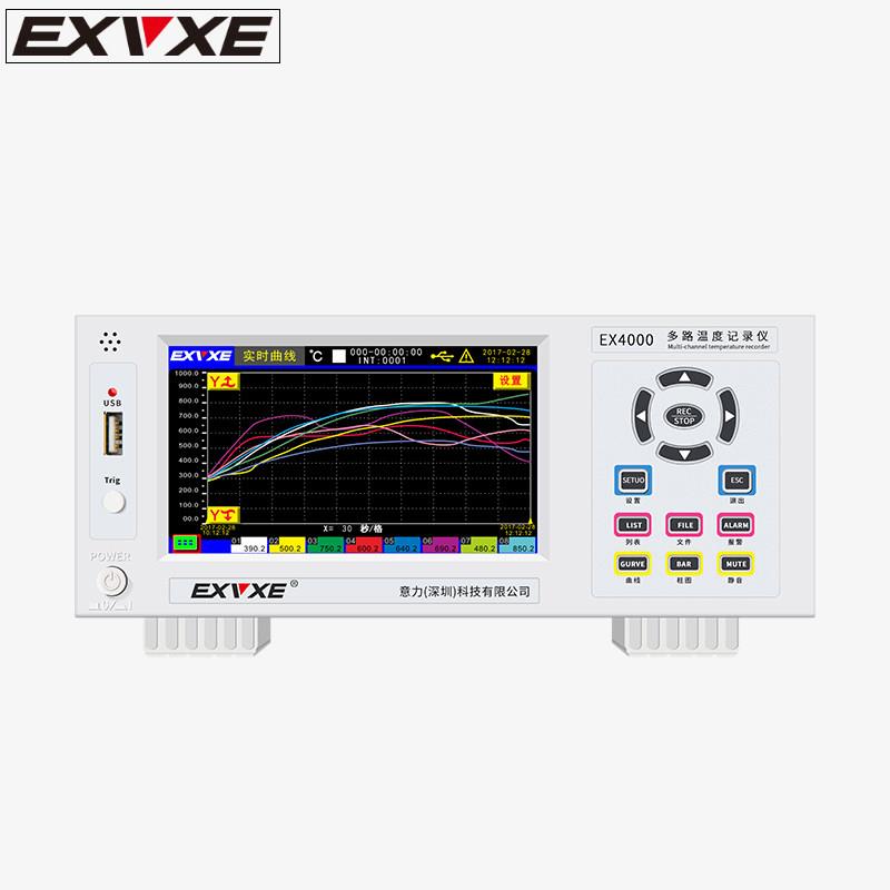 意力EX3008多路温度测试仪多通道巡检采集曲线无纸记录仪8路16路