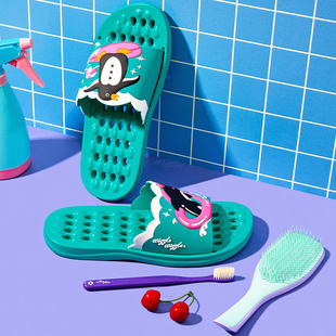 wigglewiggle洗澡漏水凉拖鞋夏季室内居家防滑浴室速干拖鞋男女