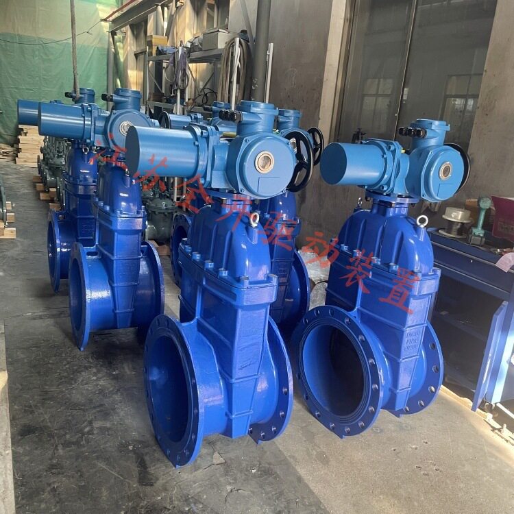 电动法兰闸阀 球墨铸铁暗杆弹性座封闸阀Z45X-10Q DN250