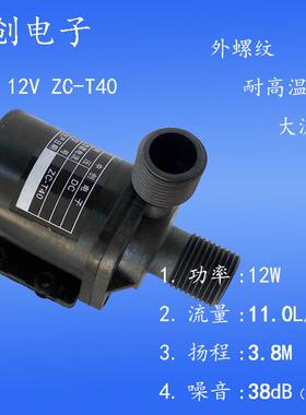 中创升能12VT40直流潜水泵耐磨微型水泵微型电动水泵循环泵叶片泵