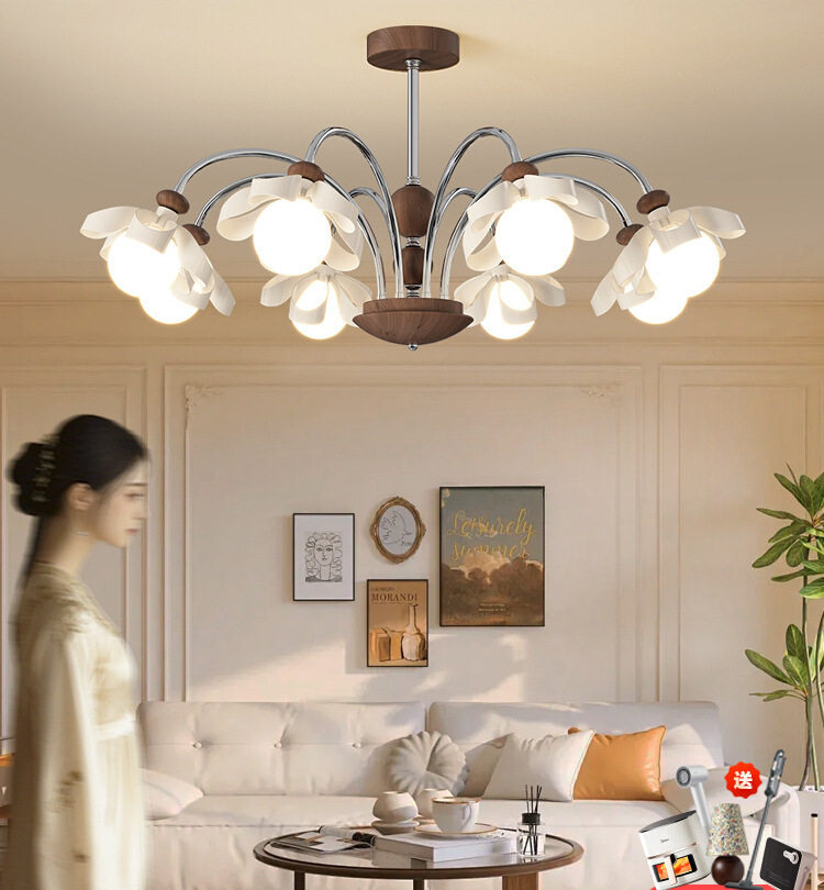 中古风奶油客厅吊灯美式复古2025新款卧室花瓣餐厅书房灯casagd,电子元器件市场,电线扎带/束线带,淘宝优惠券,粉丝福利购,淘宝优惠卷