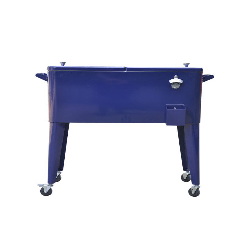 厂家供应金属推车款保温箱 酒水食品冷藏保温箱 可定牌80QT保温箱