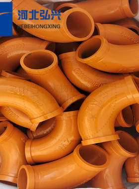 CIFA湿喷台车DN80*90°弯头 铸钢耐磨弯头 铁建湿喷机软管