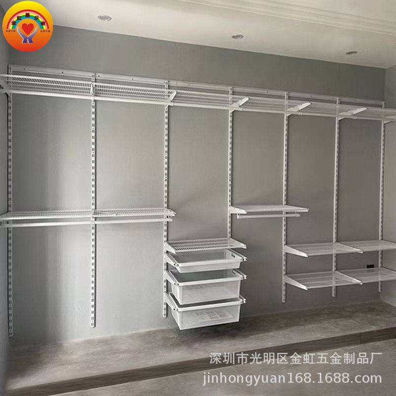 开放式简约衣柜收纳置物架