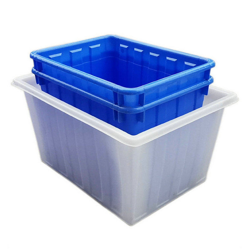 200L带轮PE塑料水箱400升水产养殖塑胶箱运输塑料周转箱