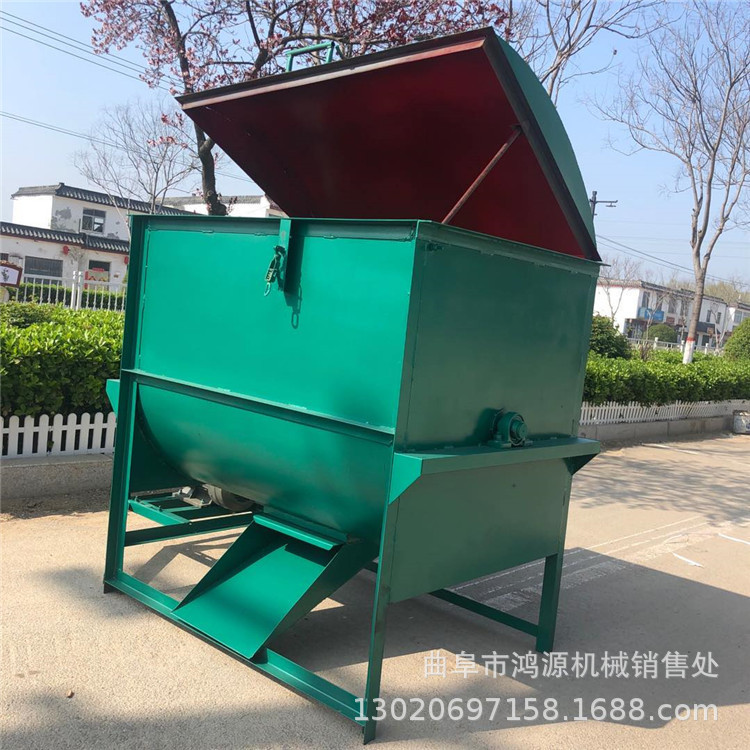 牧草粮食饲料搅拌机 青贮饲料拌料机 大型卧式混料机