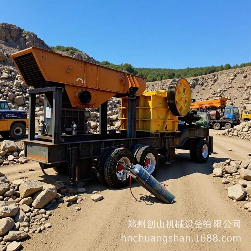 厂家直销小型移动站 移动沙石生产线 移动式制砂机 移动式破碎站