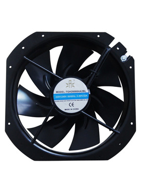 28cm耐高温风机 28080 机柜工业风扇 220V 金属铁扇叶风机