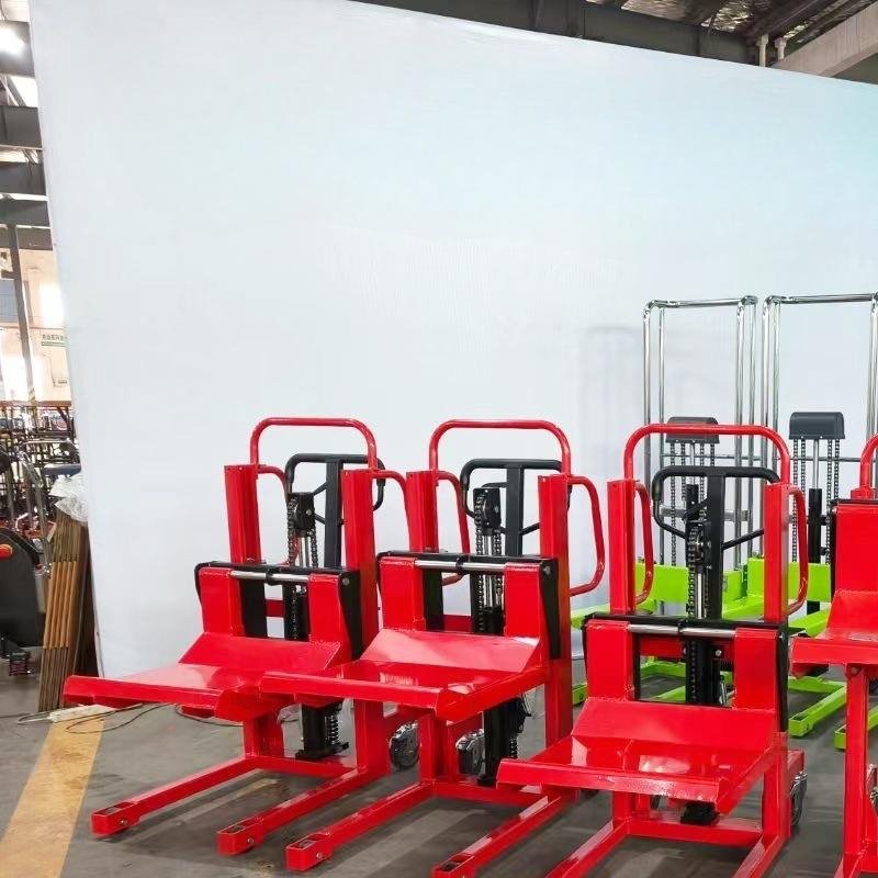 卷膜纸卷上料工位车卷筒堆高车搬运车装卸升高车圆形物料堆高机