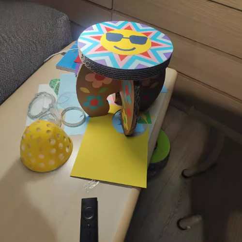 凳子纸板手工diy制作纸艺箭头椅子造型个性设计茶几周边摄影道具