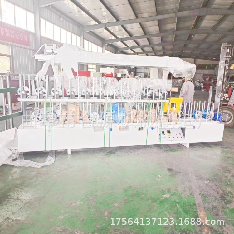 塑钢窗套滚胶门框线条覆膜机自动除尘木饰面集成墙板包覆机