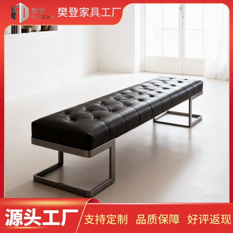 轻奢坐垫条凳鞋店鞋凳换鞋凳更试衣间服装店矮凳长条沙发凳床尾凳