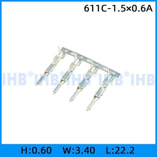 611C-1.5 连接器插簧 插片 镀锡对插公母 连绕端子 接线端子