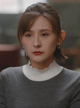 无所畏惧2同款热依扎罗英子半高领灰色毛衣针织衫羊毛打底衫春秋