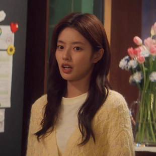 爱你沈惜凡同款徐若晗衣服柠檬黄色毛衣针织开衫外套女宽松春秋季