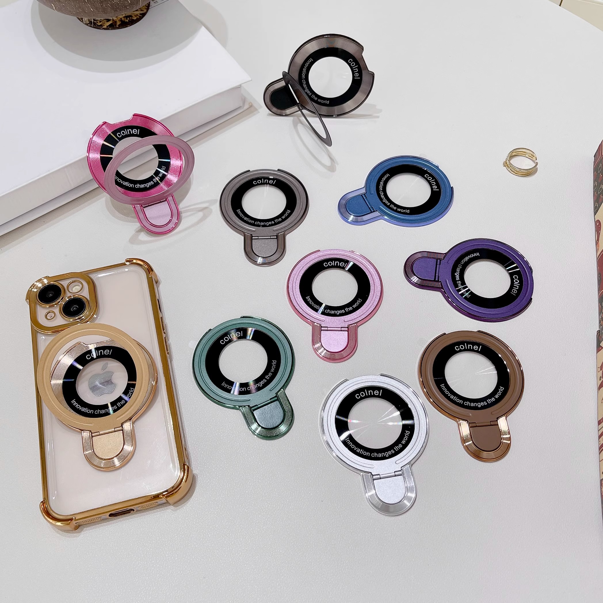 粘贴式支架带磁吸可车载背面黏贴