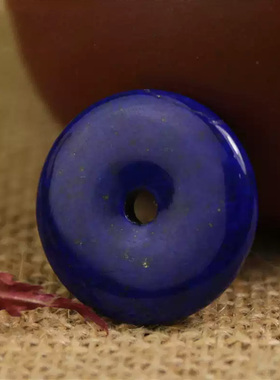 自然风文玩青金石平安吊坠