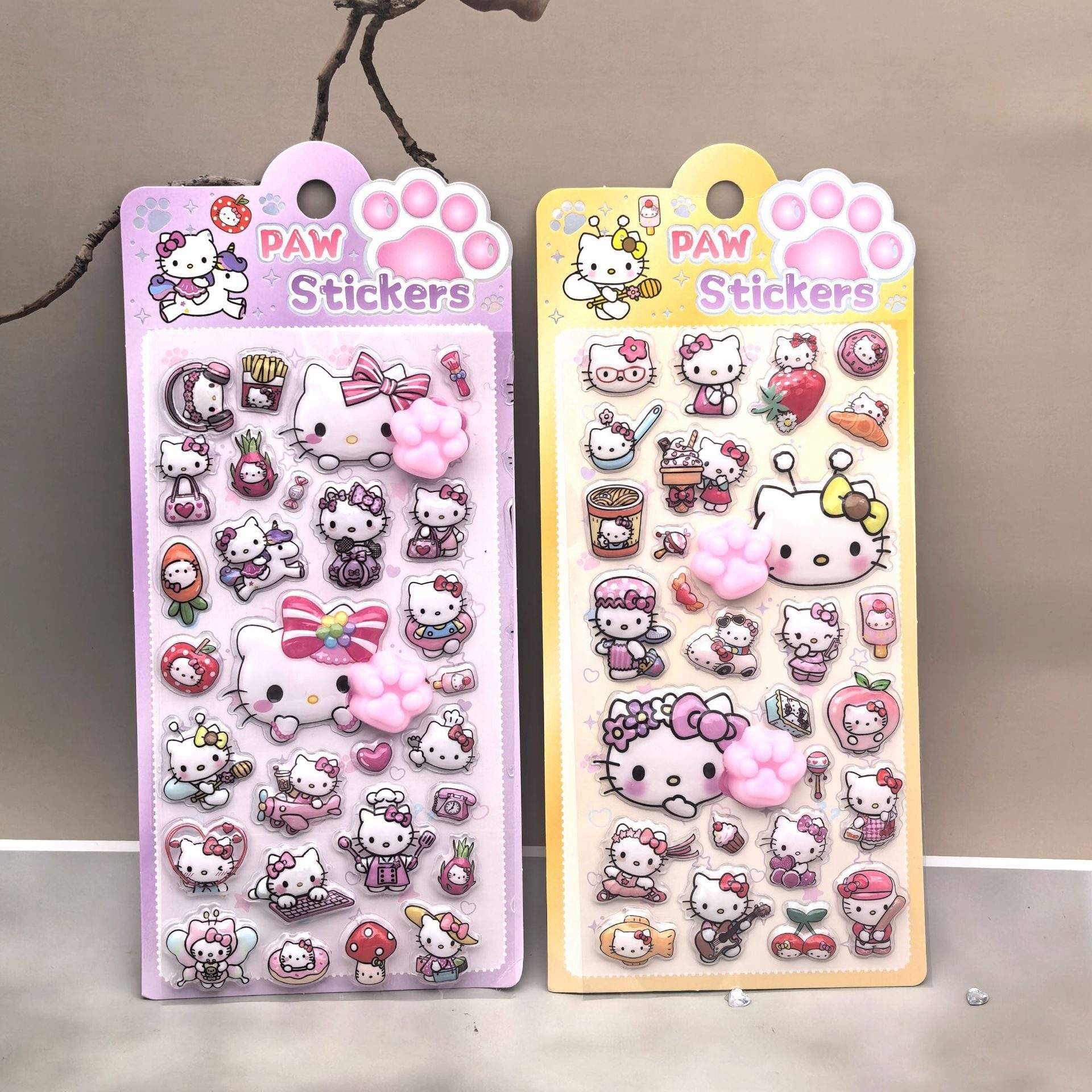 卡通软萌猫爪捏捏乐解压贴纸KT猫拉布布吉伊卡哇儿童手帐素材贴纸,文具电教/文化用品/商务用品,贴纸/立体贴纸,淘宝优惠券,粉丝福利购,淘宝优惠卷