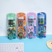 我 世界12支卡装 铅笔创意卡通小学生2b写字铅笔高颜值大皮头铅笔