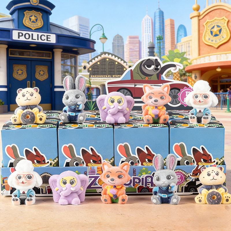 新款疯狂动物城盲盒盲袋挂件儿童玩具抽奖软胶植绒公仔手办礼物