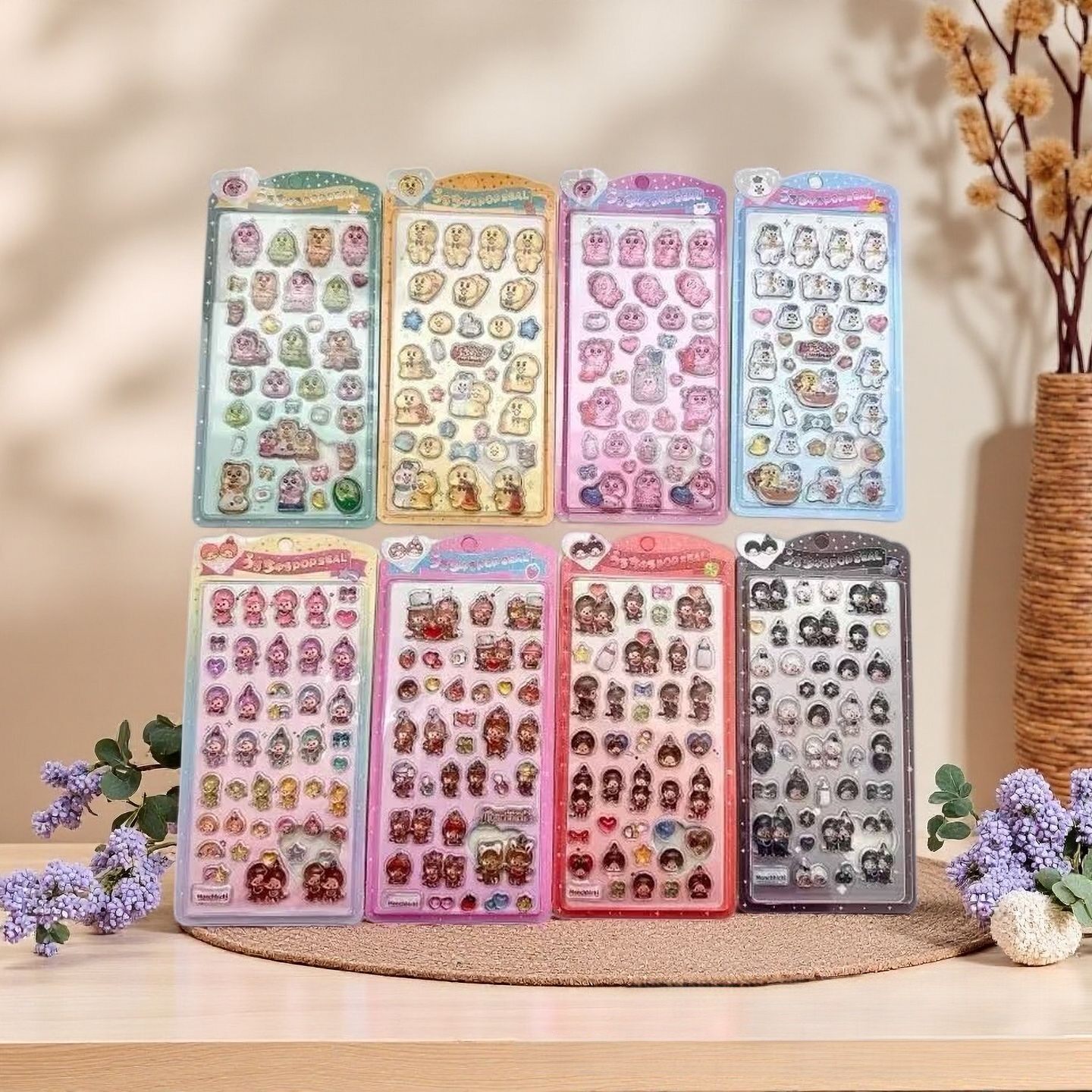 新款实心3D立体浮雕贴纸儿童女孩动物少女心装饰手机壳INS风