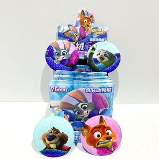 新款 疯狂动物城毛绒吧唧盲袋朱迪狐尼克豹警官可爱吧唧徽章胸章