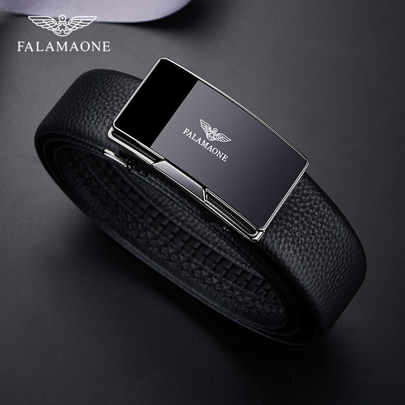 正品法莱阿玛尼内穿自动扣皮带男士真皮2026新款高档腰带男款内扣