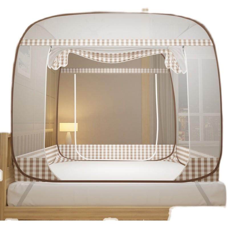 热销22QR蒙古包蚊帐家用免安装1.5m加密无底学生宿舍单双人防掉防,床上用品,蚊帐,淘宝优惠券,粉丝福利购,淘宝优惠卷